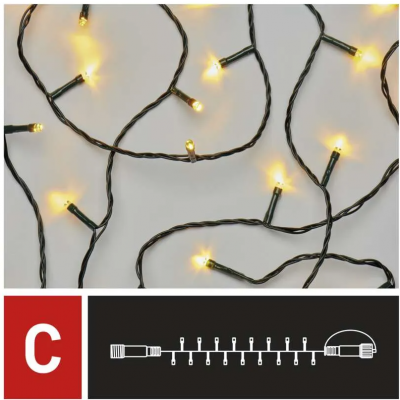 Oświetlenie łączone Standard - łańcuch 100 LED 10m ciepła + zimna biel, IP44, timer EMOS (D1AN01)